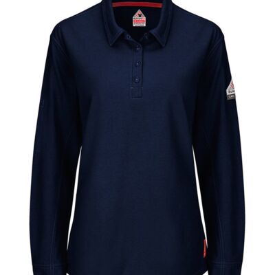 iQ Series® Women's Long Sleeve Polo with 4-Button Placket Thumbnail