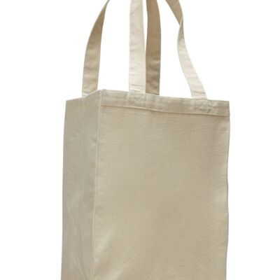 12L Canvas Gusset Shopping Tote Thumbnail
